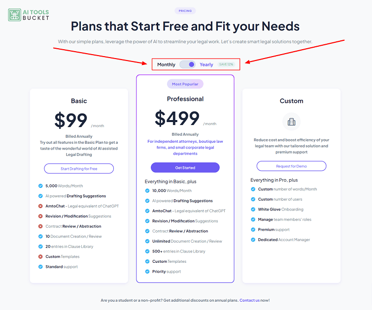 Amto AI Pricing