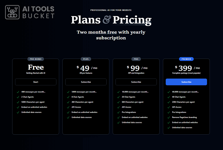 PageLines AI Pricing Plans