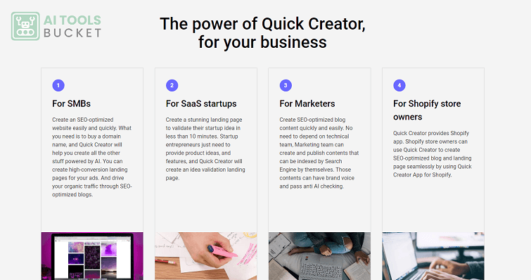 Quick Creator AI Use Cases