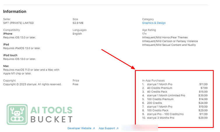 StarryAI Pricing Plans