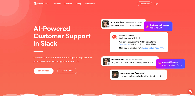 Unthread AI - AI-Powered Customer Support Tool in Your Slack Inbox