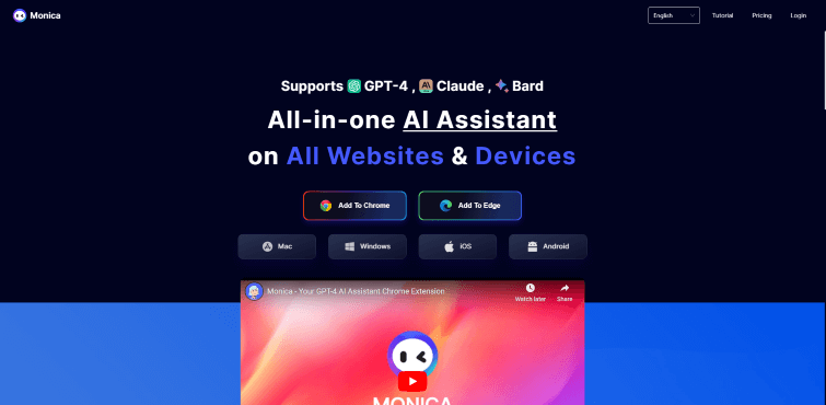 Monica AI – your personal AI assistant designed to streamline tasks, enhance productivity, and unleash creativity.