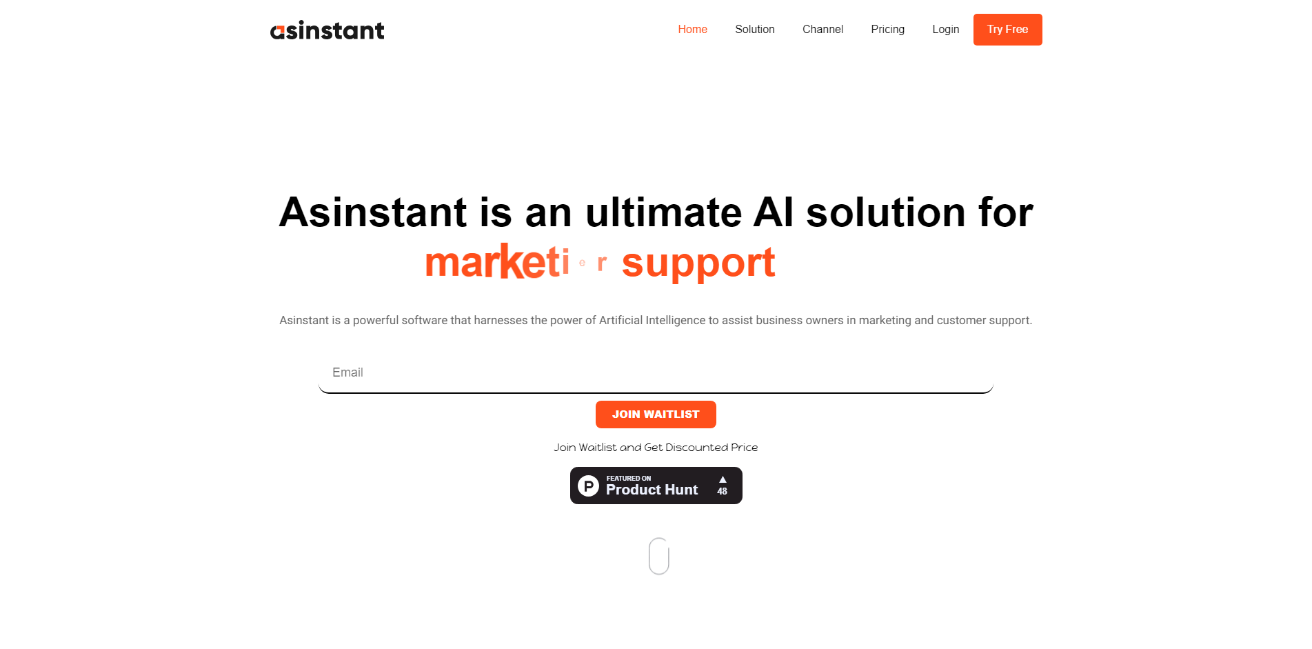 AsInstant AI - AI business assistant for customer support, marketing & more.