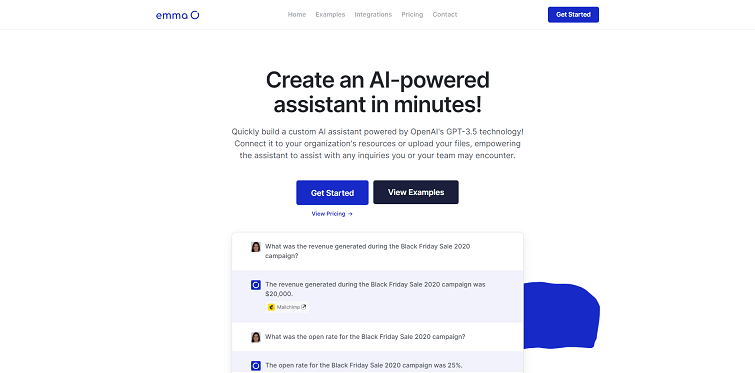 Emma AI - Create an AI-powered assistant in minutes