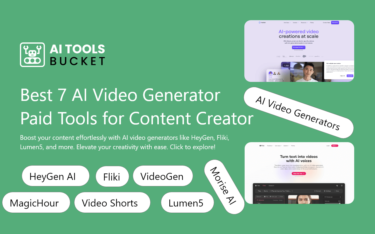 Best 7 AI Video Generator Paid Tools for Content Creator